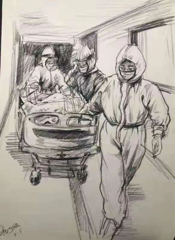 众志成城抗疫情 衡水十四中学子挥画笔致英雄(六)